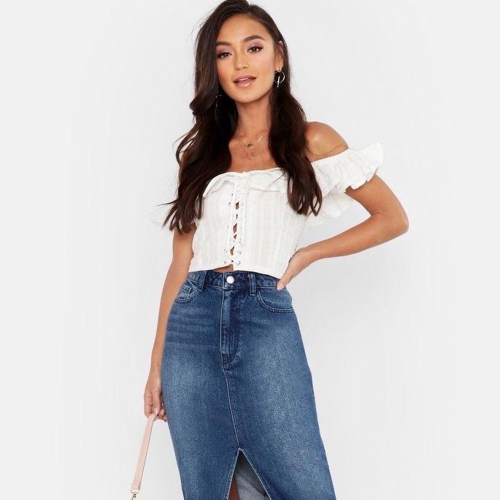 Demin MIDI Skirt